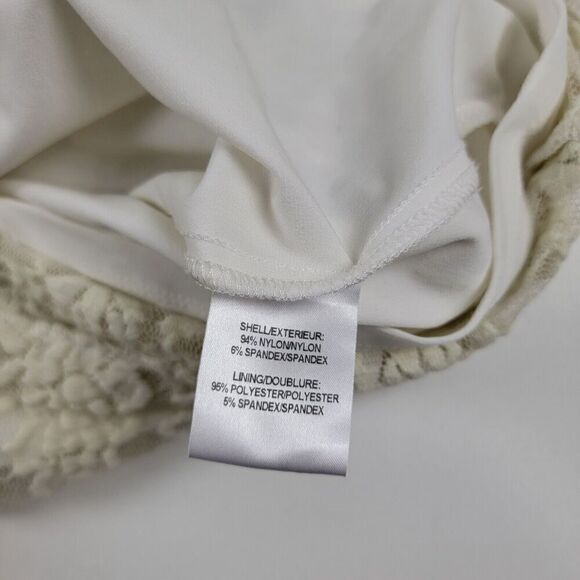 Belle Bagley Mischka Dress Lace Long Sleeve Ivory Formal Zip Up - Picture 9 of 13